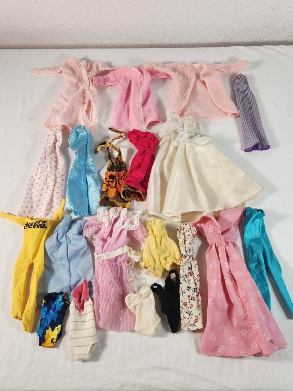 Vintage 1980s BARBIE Outfits LOT Clothes House Coat Dress Gowns Swim Suits 1-Pcs